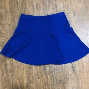 Royal blue mini skirt